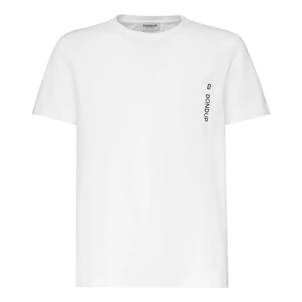 Dondup Men's White Cotton Jersey Crew Neck T-Shirt