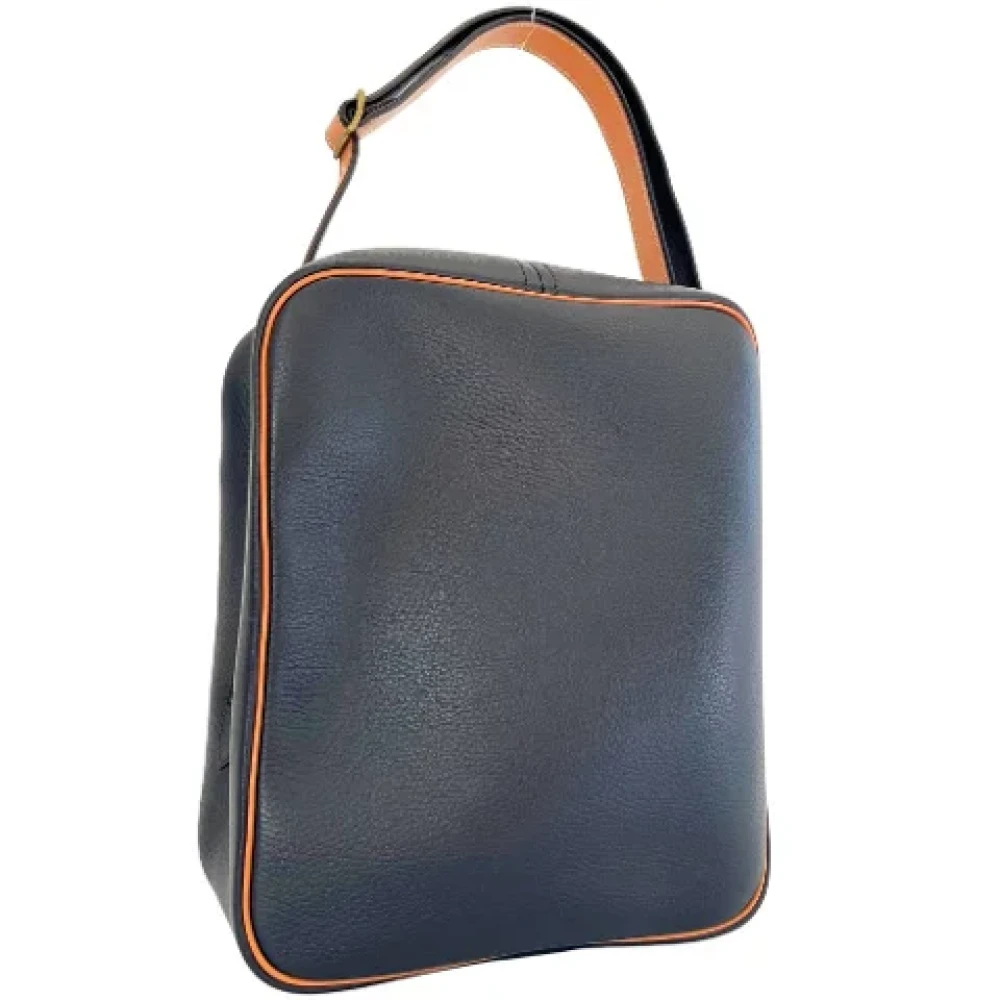 Hermès Vintage Pre-owned Leather shoulder-bags Blue Dames