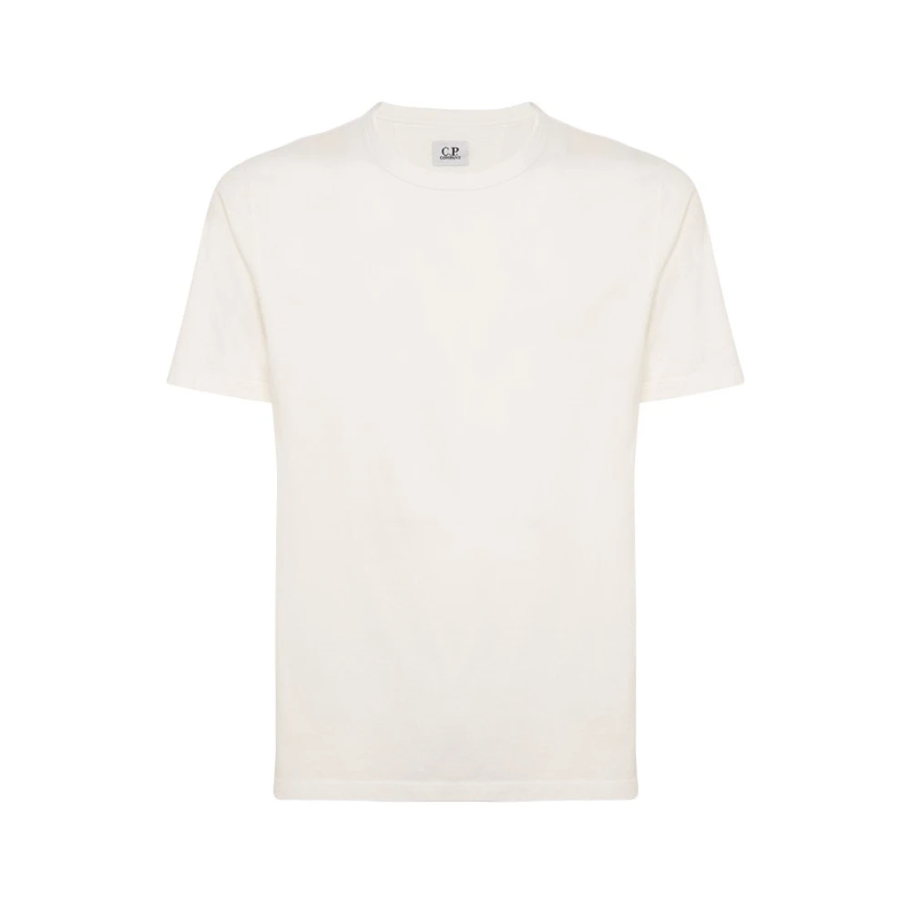C.P. Company Italiaans Jersey Gekleurd Zak T-Shirt White Heren