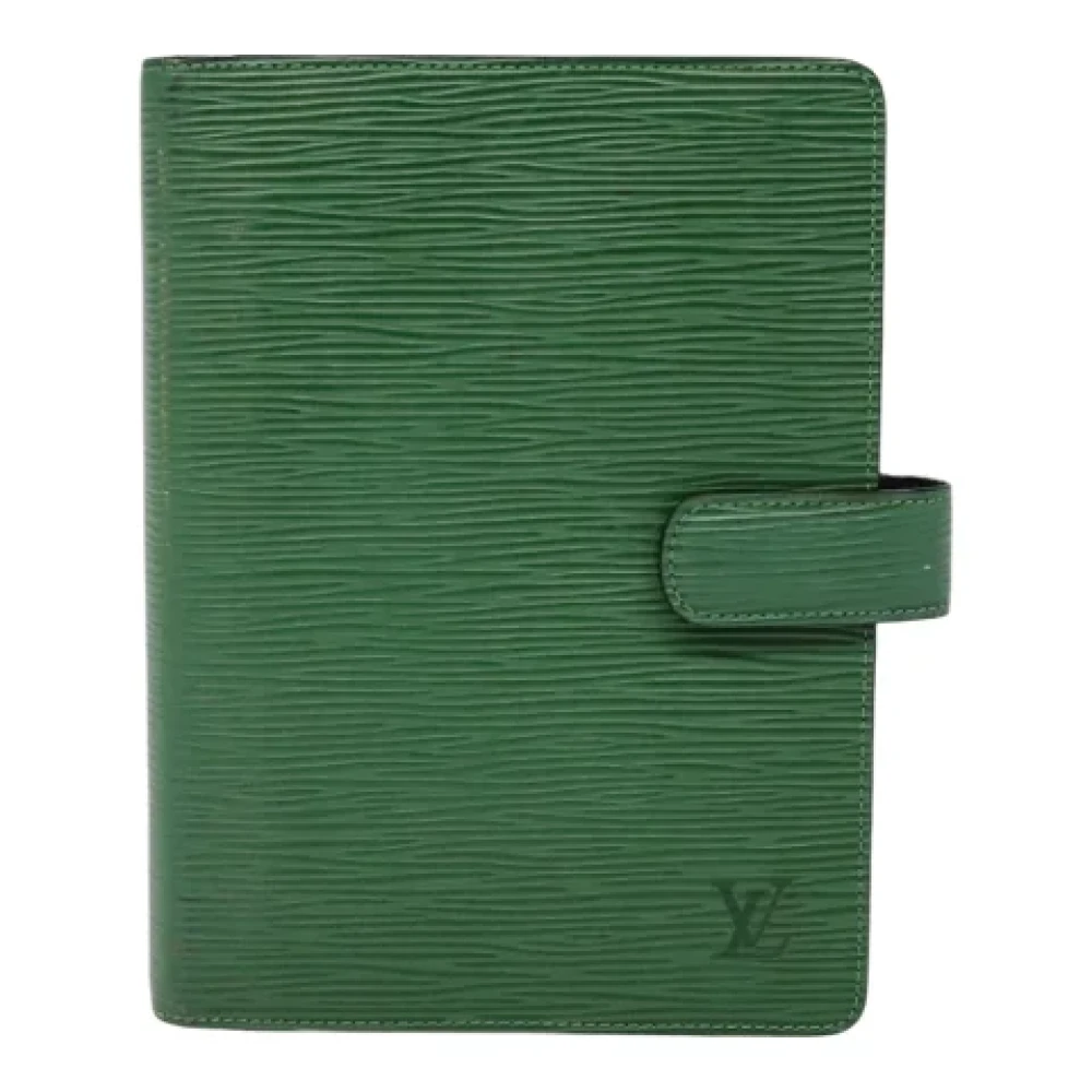 Louis Vuitton Vintage Pre-owned Leather home-office Green Dames