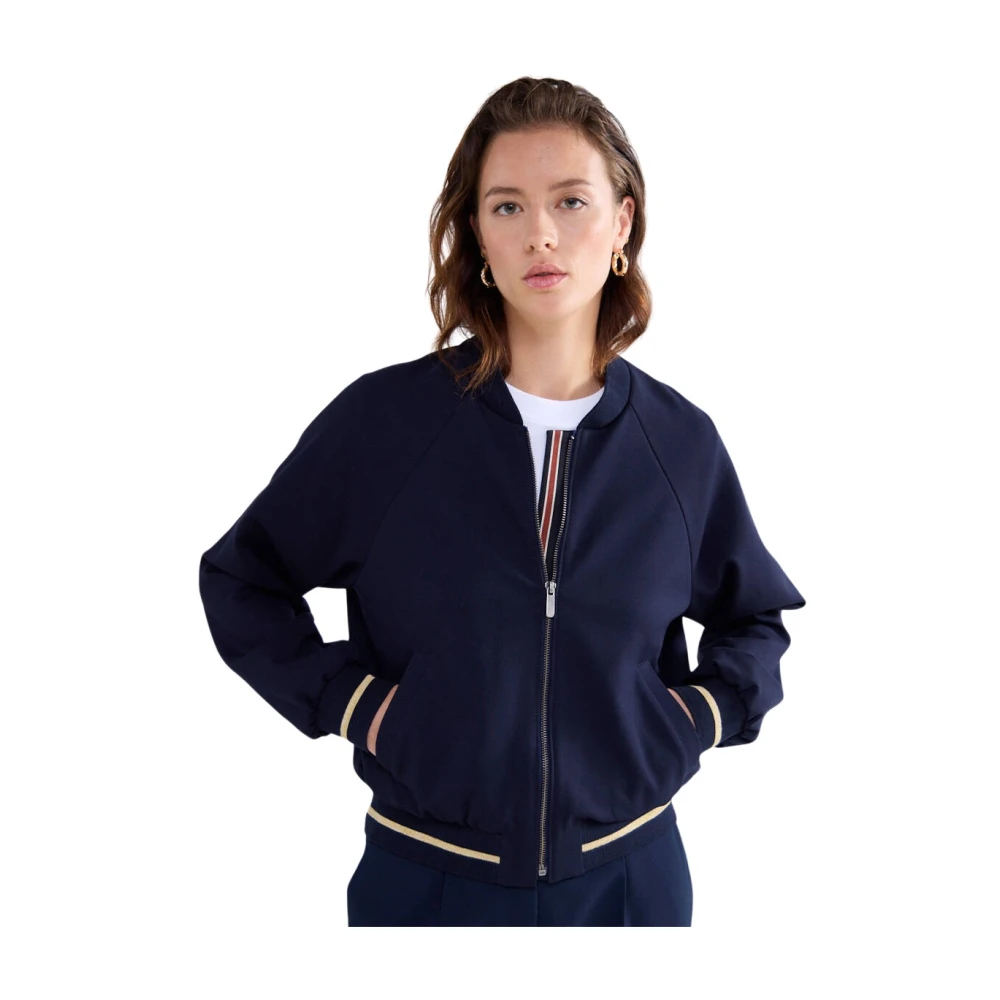 Summum Woman Milano Bomber Coat Blue Dames