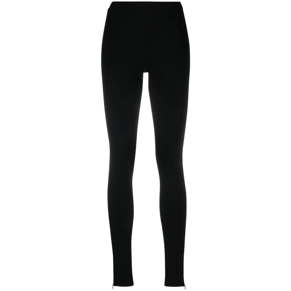 TotêMe Zwarte Legging met Elastische Tailleband en Rits Black Dames