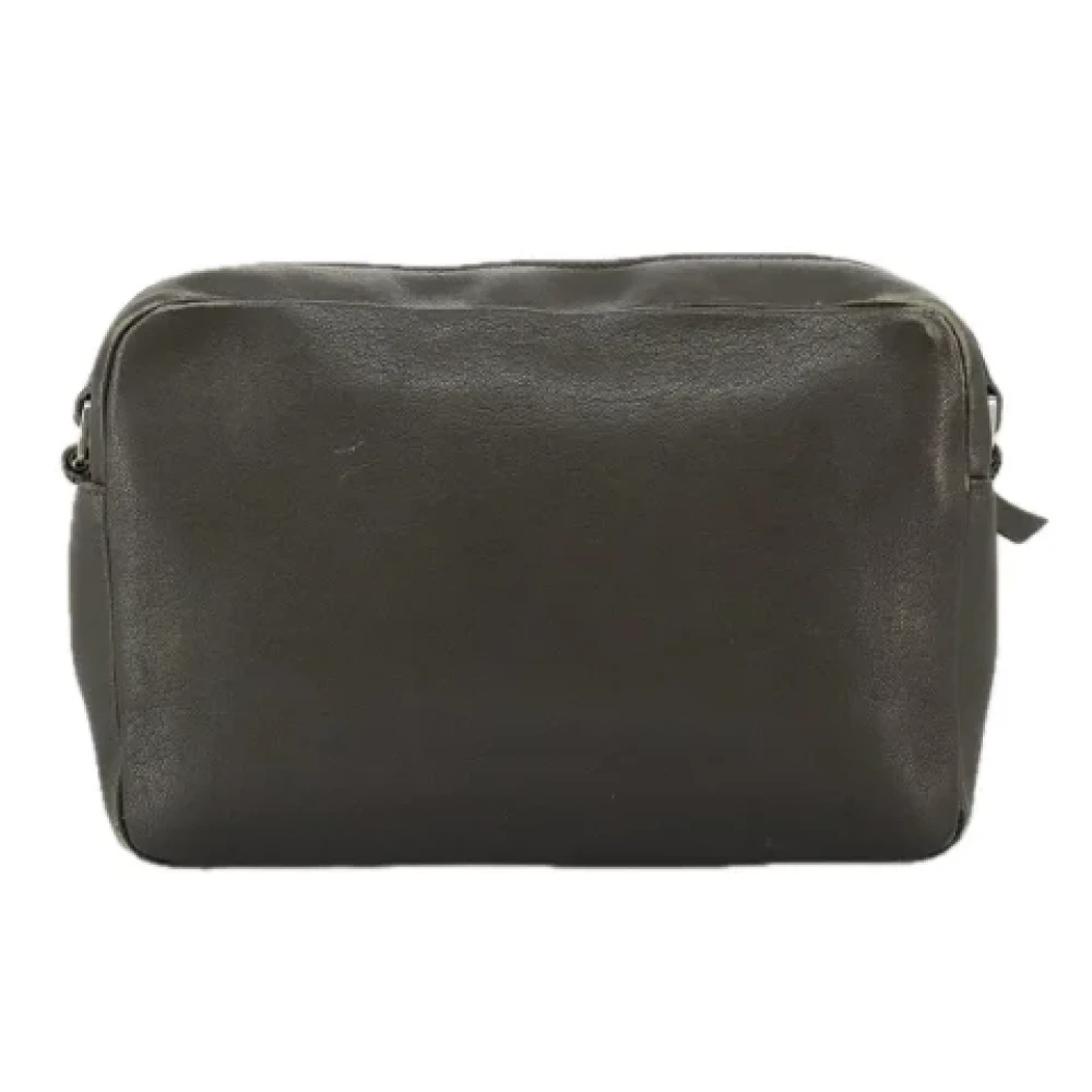 Saint Laurent Vintage Pre-owned Leather shoulder-bags Gray Dames