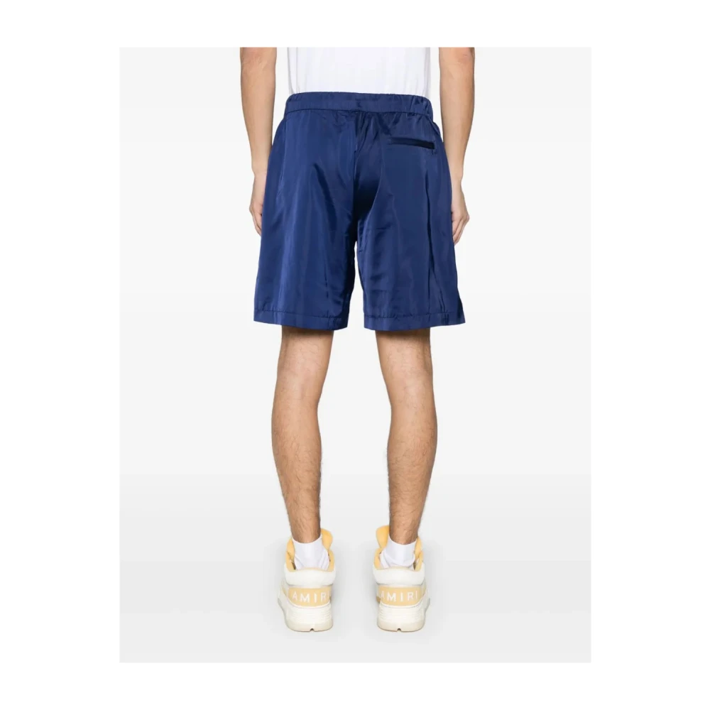 Casablanca Geplooide Nylon Blauwe Shorts Blue Heren