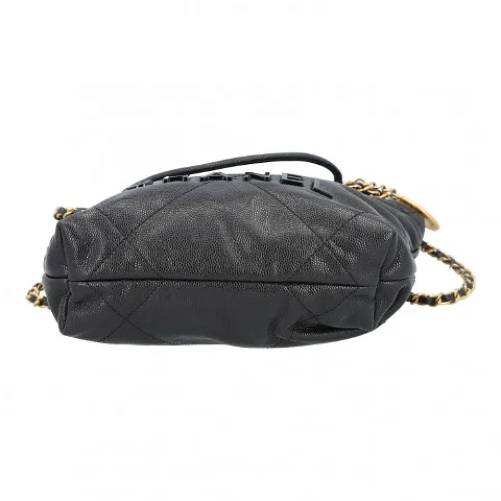 Chanel Vintage Pre-owned Leather crossbody-bags Black Dames