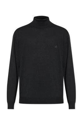 Ullturtleneck med broderat logotyp