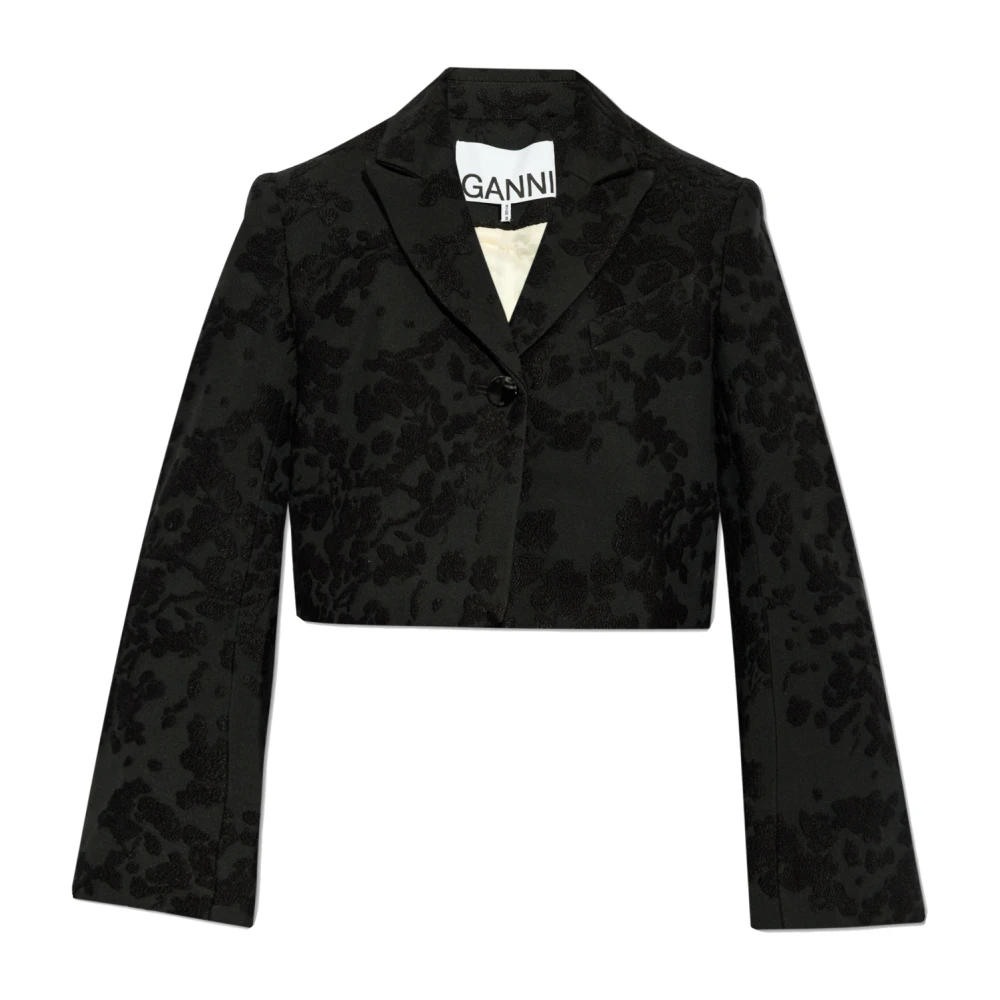 Ganni Bloemenpatroon blazer Black Dames