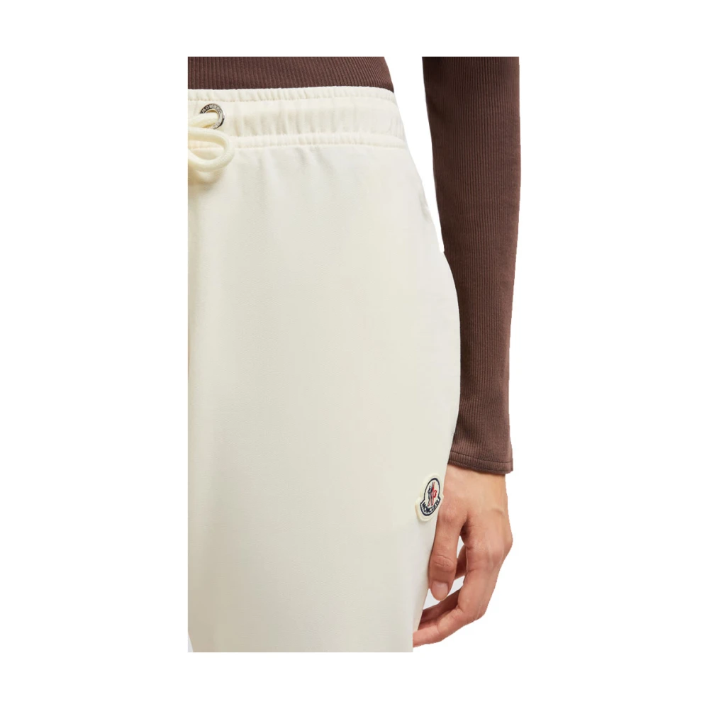 Moncler Logo Sweatpants Off White Dames