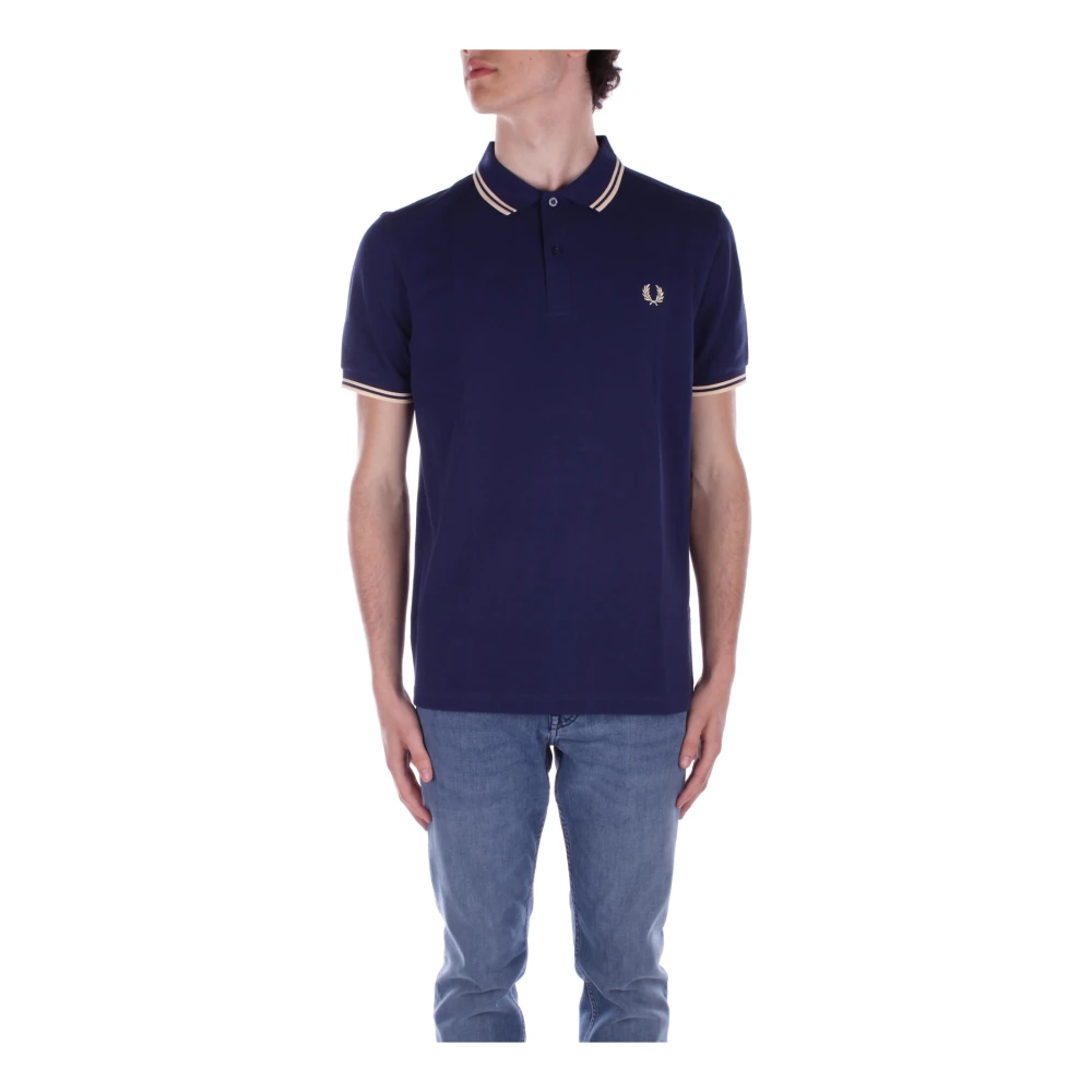 Fred Perry Blauwe T-shirts en Polos Blue Heren