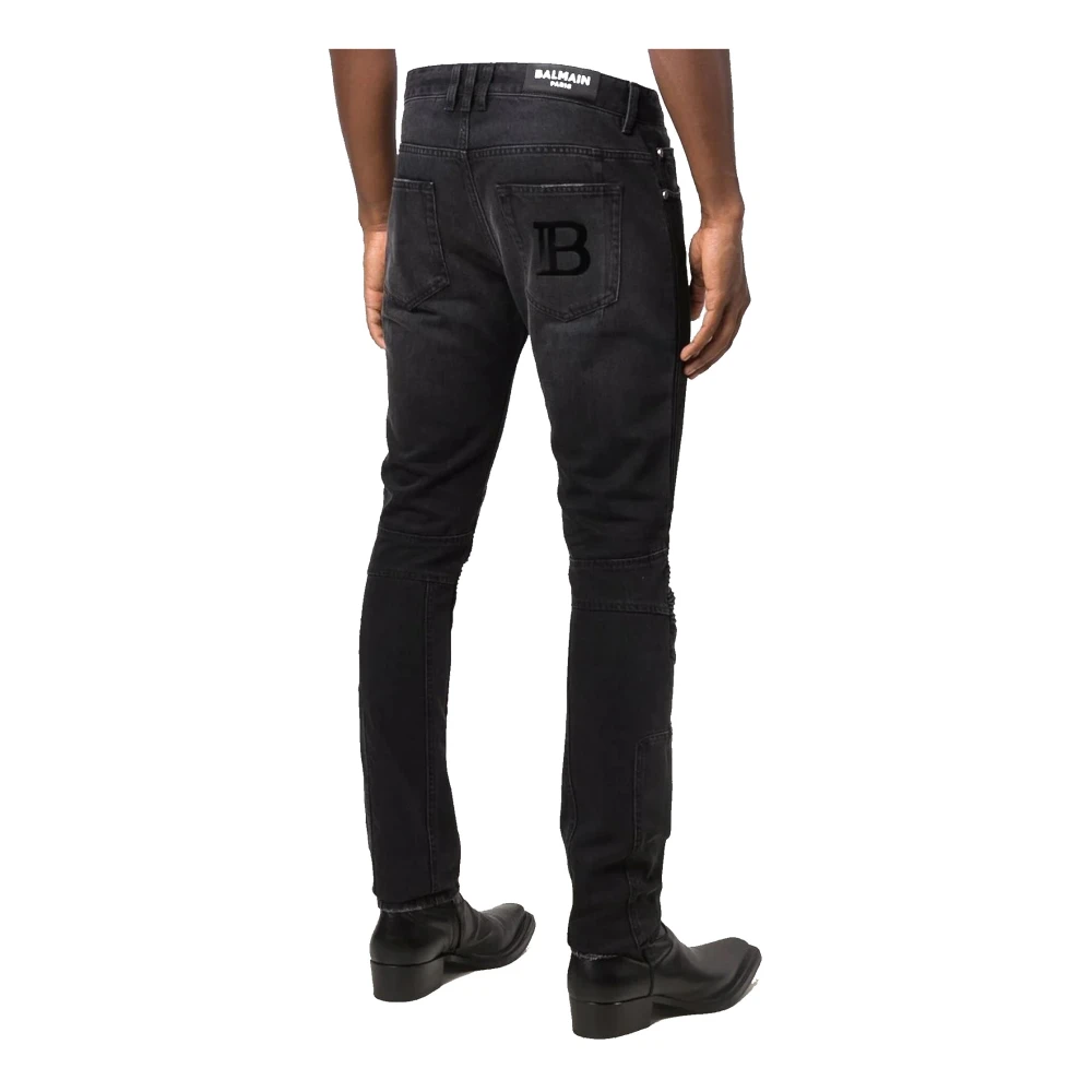 Balmain Luxe zwarte denim jeans Black Heren