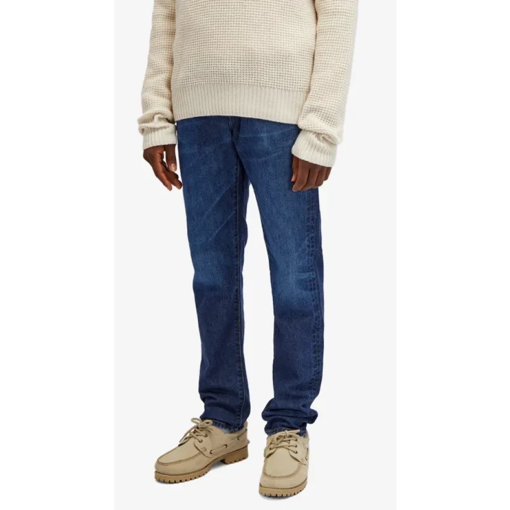 Edwin Slim Tapered Jeans Blauw Midden Donker Blue Heren