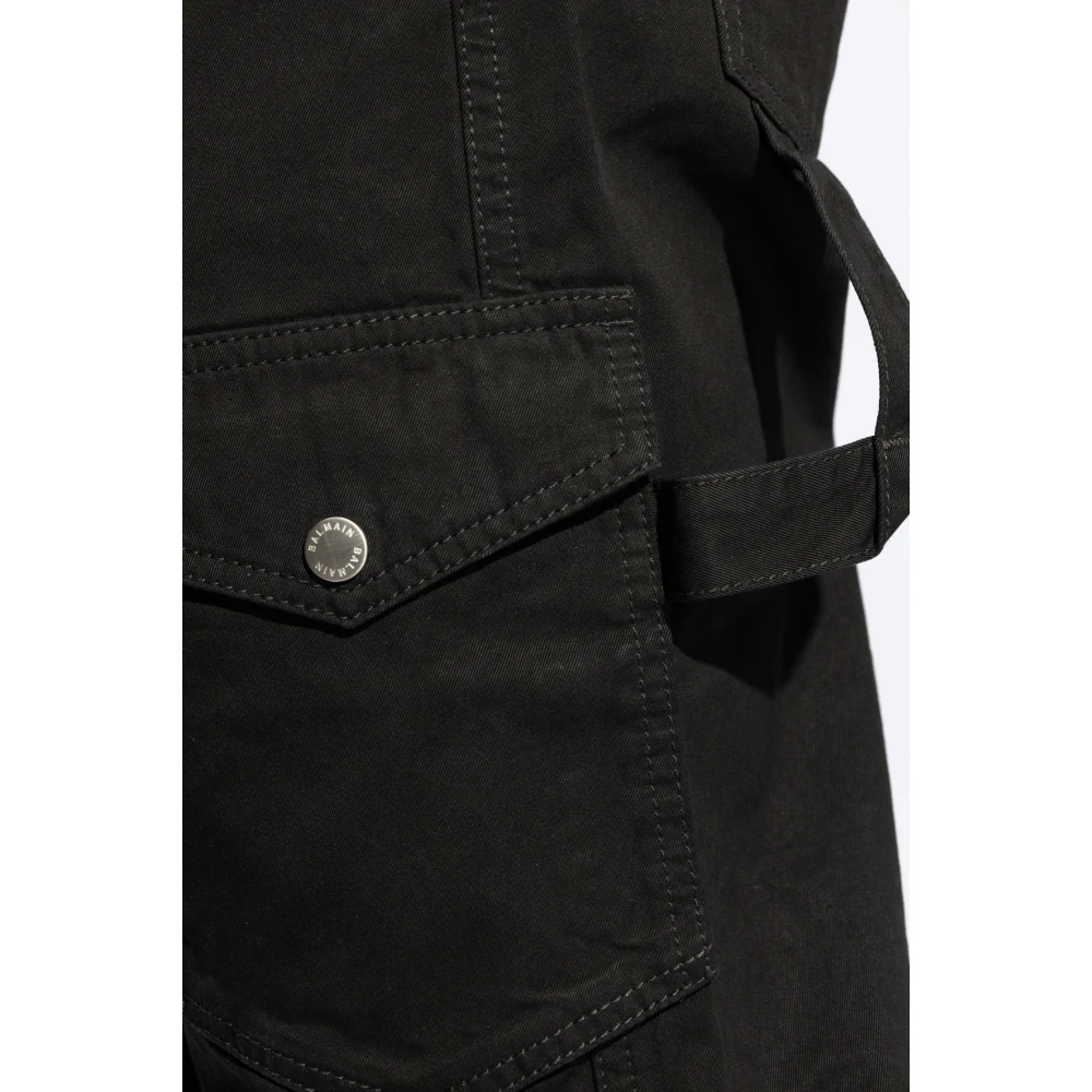 Balmain Broek met logo Black Heren