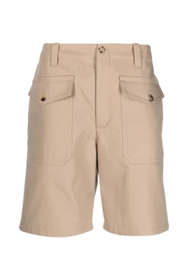 Beige Bermuda Ficka Shorts