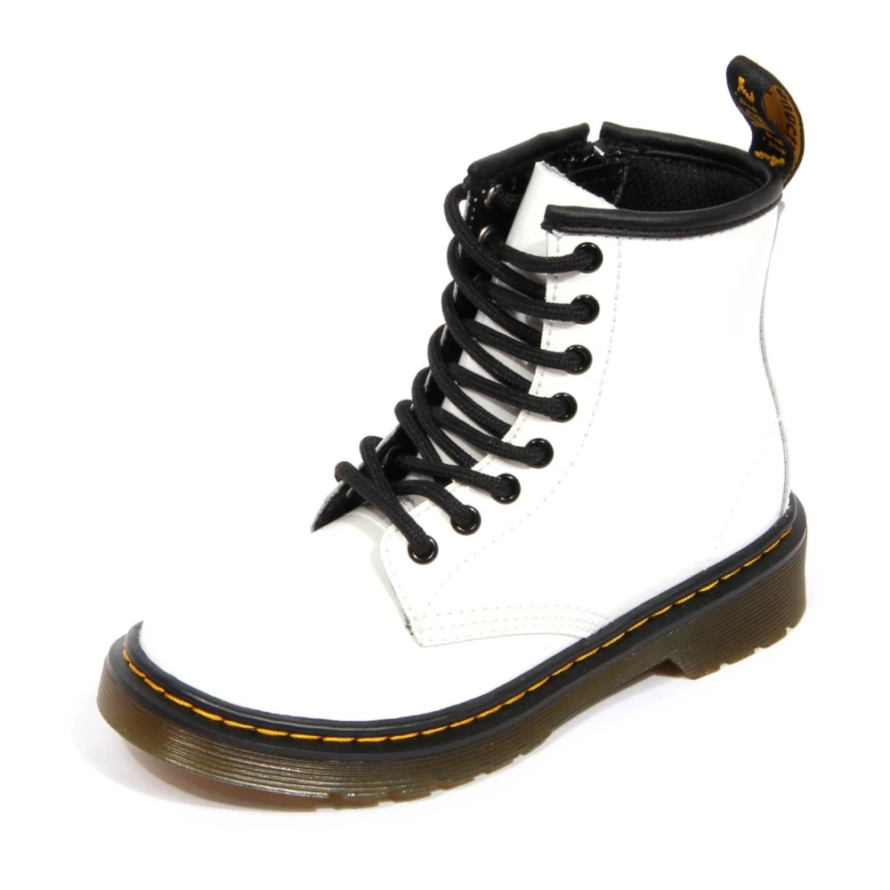Dr. Martens Girls White 1460 Patent Lamper - Kids Boots - 25 Eu - Kids