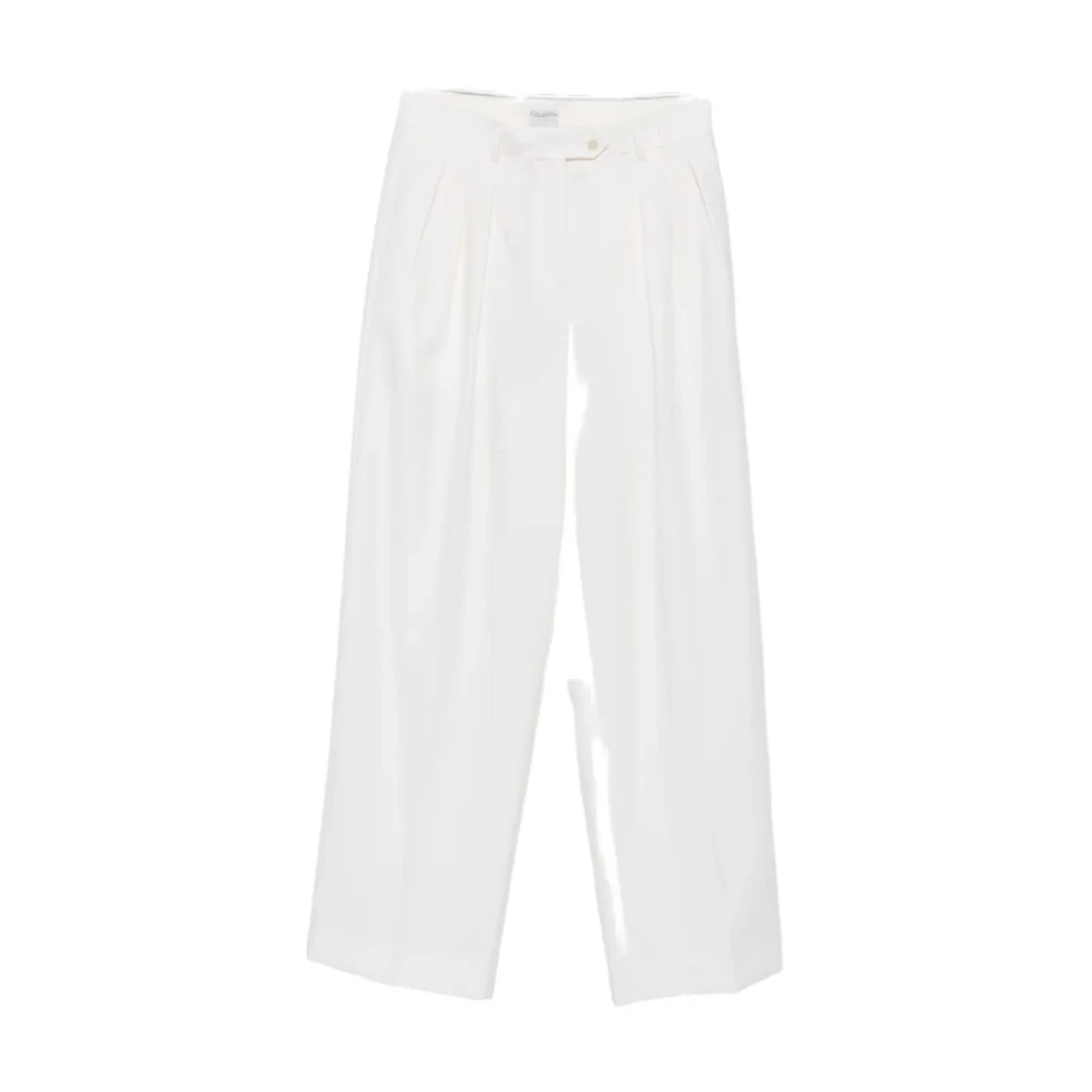 Calvin Klein White Wide Trousers, Female, 2XS, Alexandra Trousers