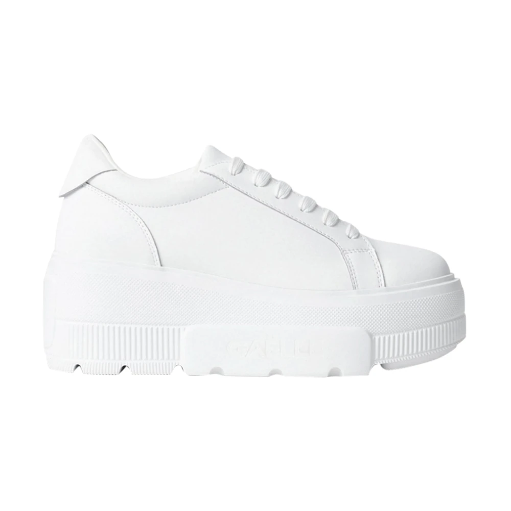 Gaëlle Paris Witte Leren Sneakers Addict In Action Dames Schoenen