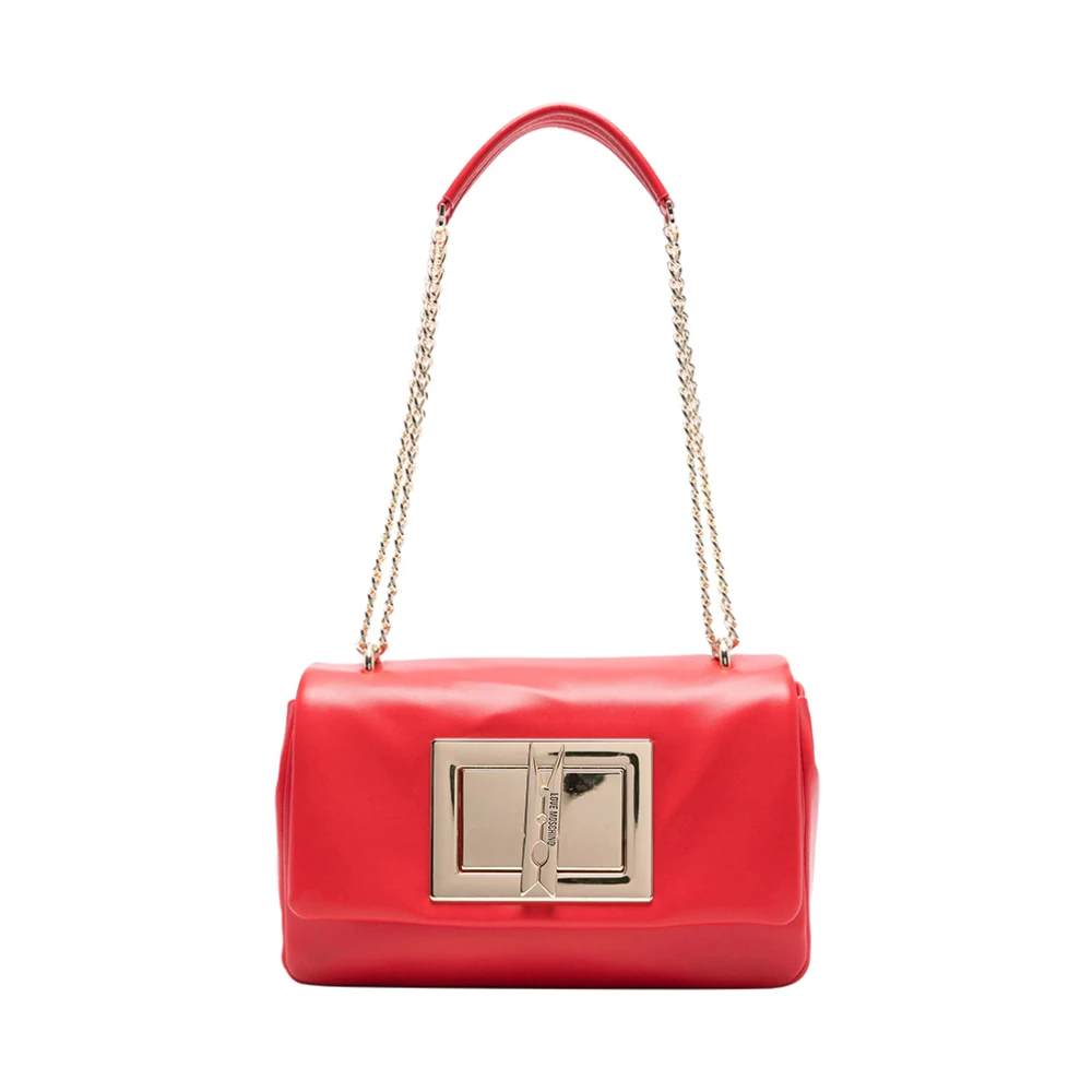 Moschino Rode Schoudertas Iconische Stijl Red Dames