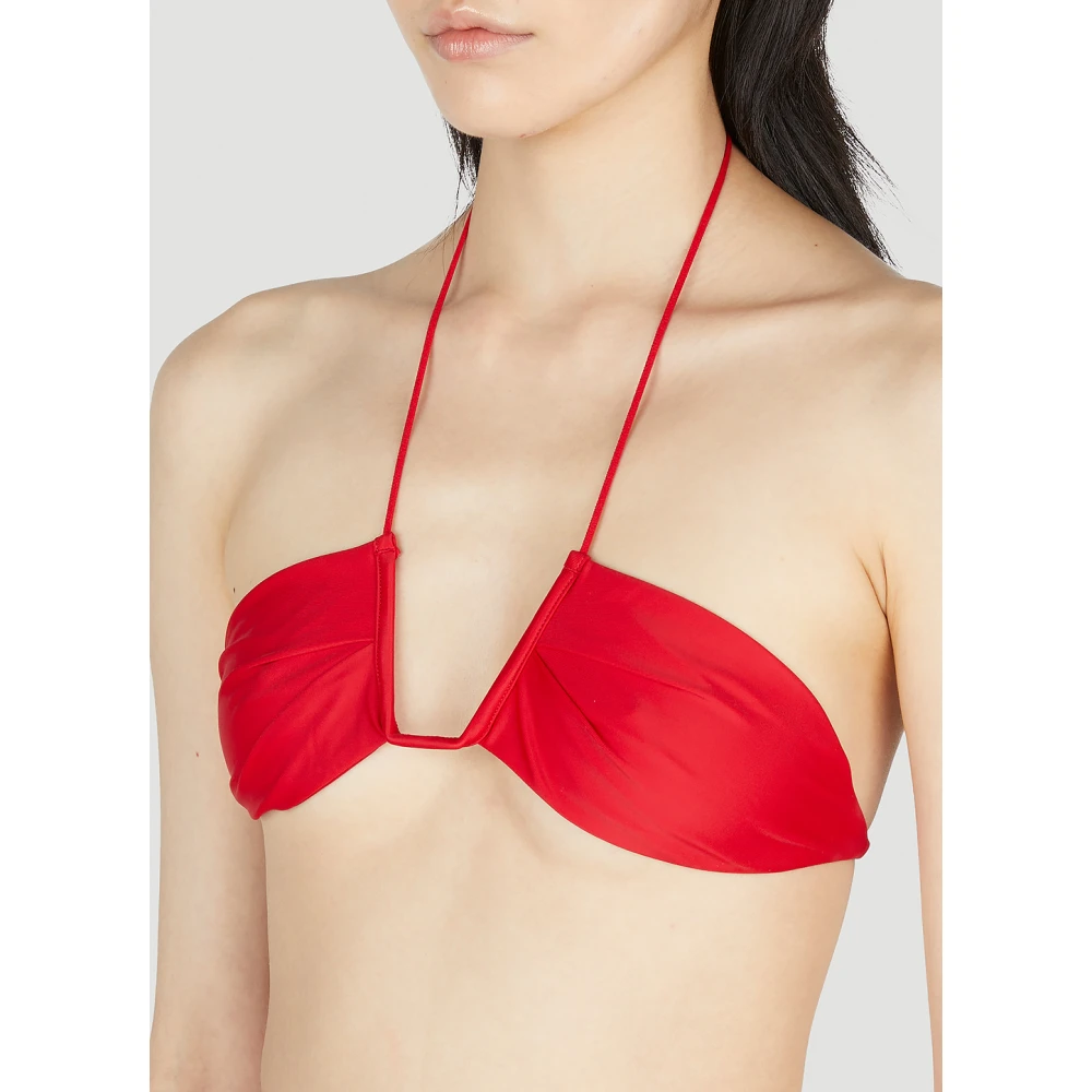 Ziah V-hals Halter Bikini Top Red Dames