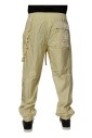 yellow-nylon-cargo-chain-jogger-pants