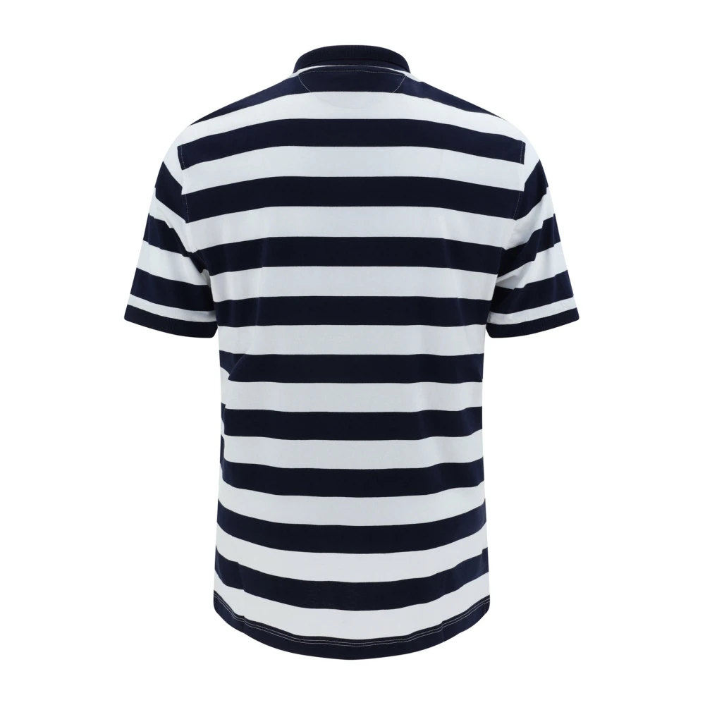 BRUNELLO CUCINELLI Klassieke Polo T-shirt Gemaakt in Italië Blue Heren