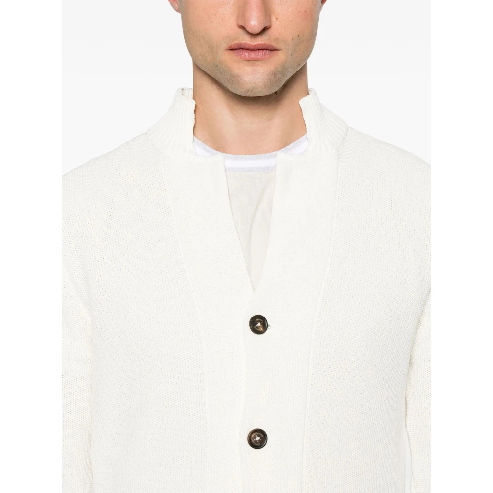 Eleventy Witte Katoenen Vest Trui White Heren