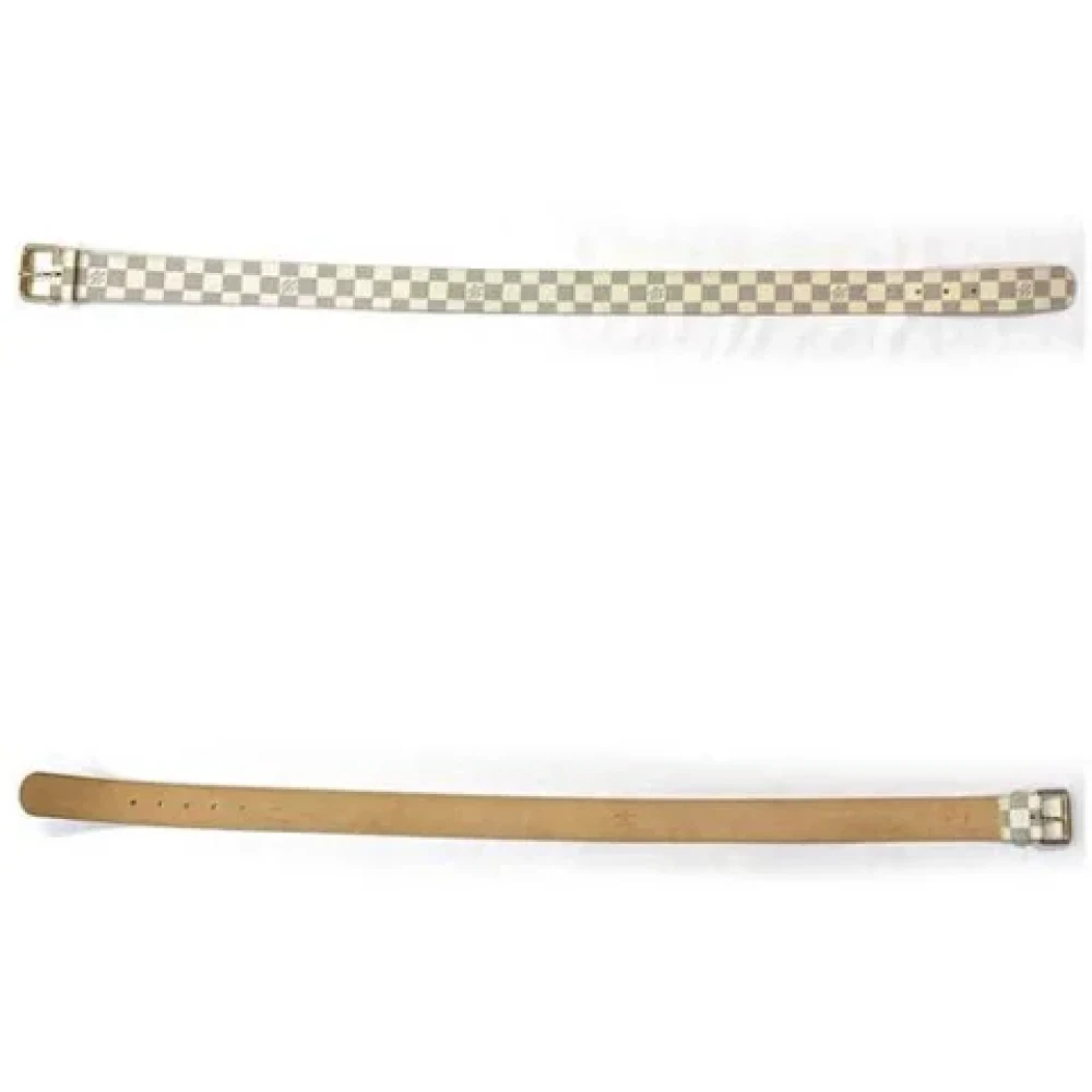 Louis Vuitton Vintage Pre-owned Canvas belts White Dames