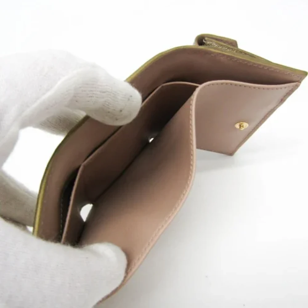 Prada Vintage Pre-owned Leather wallets Yellow Dames