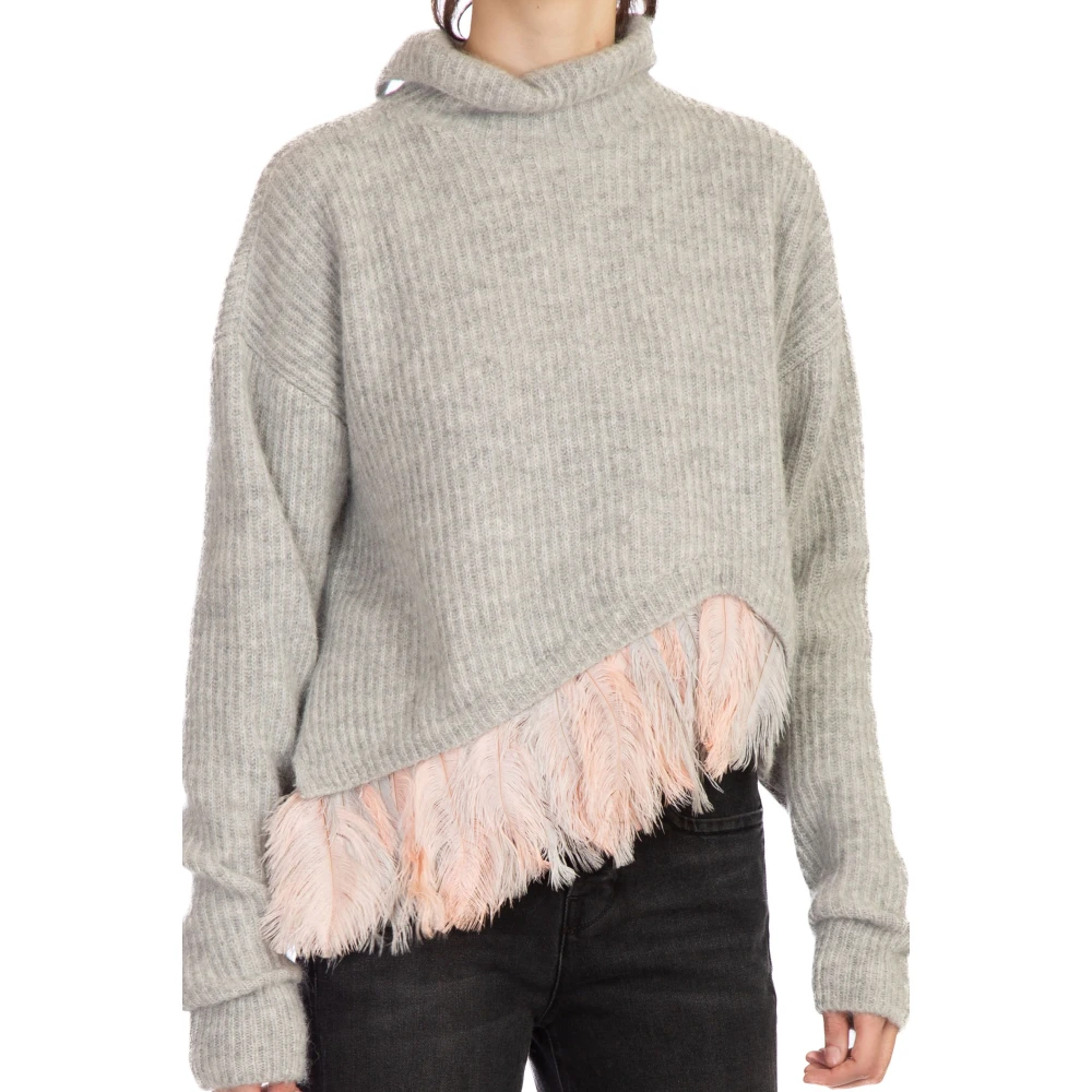Seafarer Fringed Luna Sweater Gray Dames