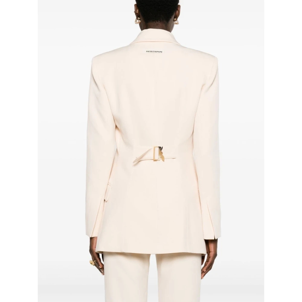PATRIZIA PEPE Diagonale Knoopjas Ivoor Beige Dames