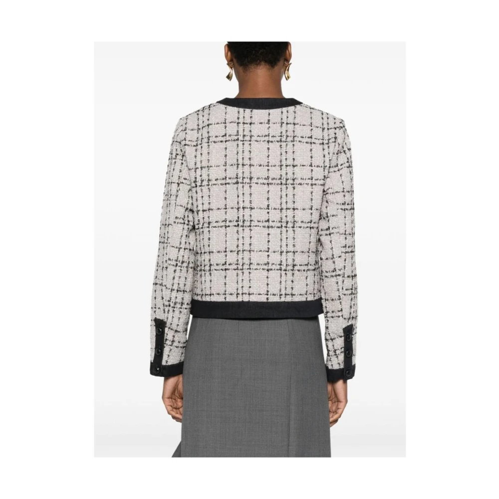 BAUM UND PFERDGARTEN Tweedjas met contrasterende rand Gray Dames
