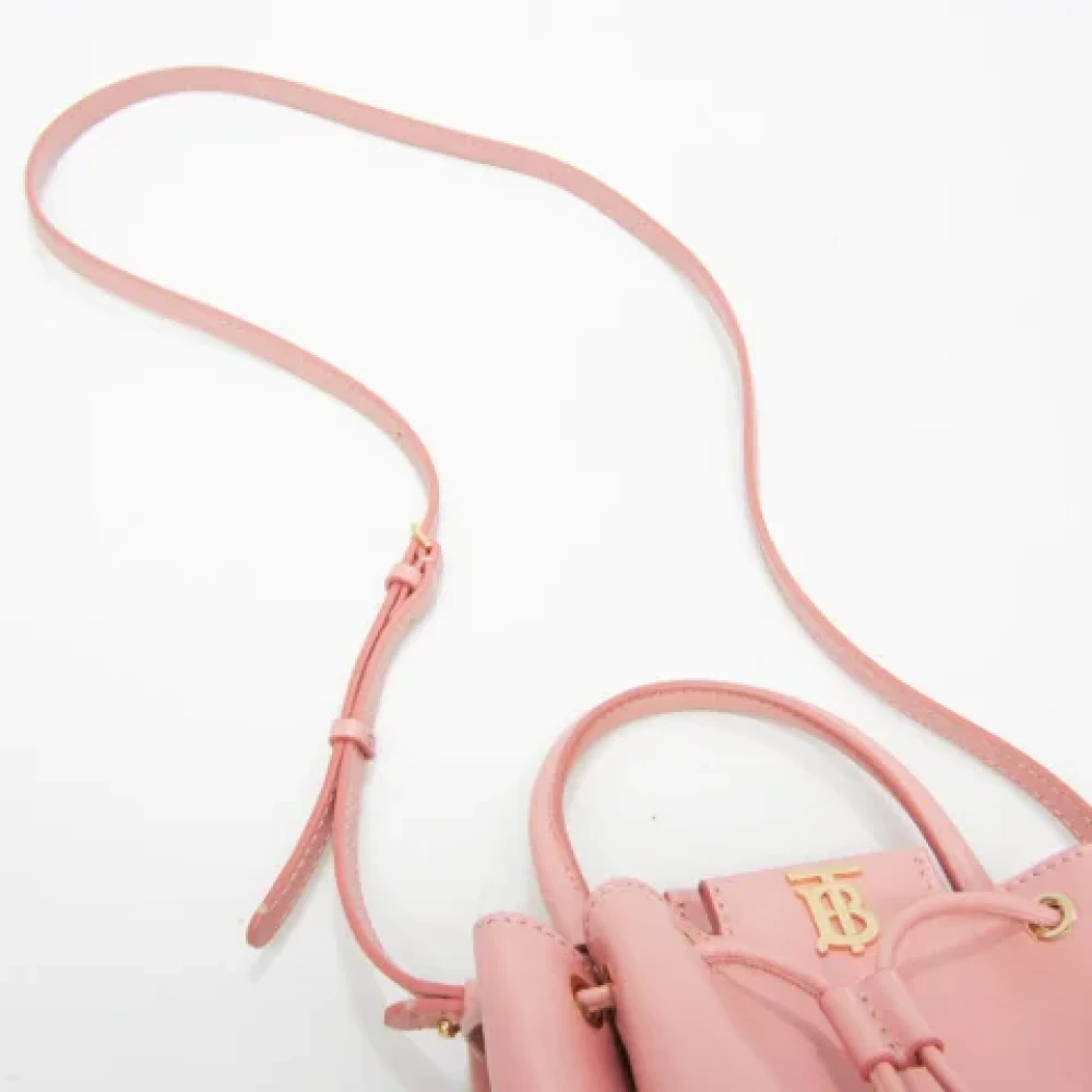 Burberry Vintage Pre-owned Leather handbags Pink Dames