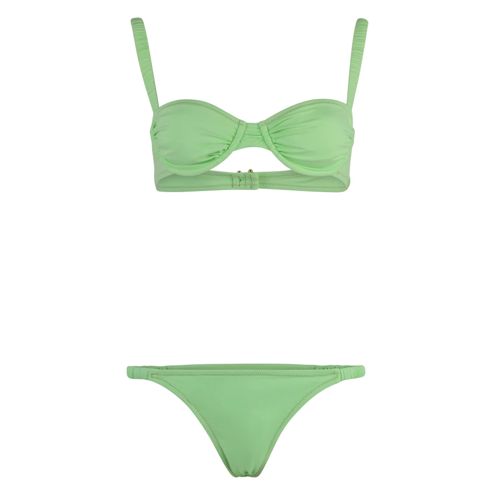 Reina Olga Bikini met Contraststiksels Green Dames