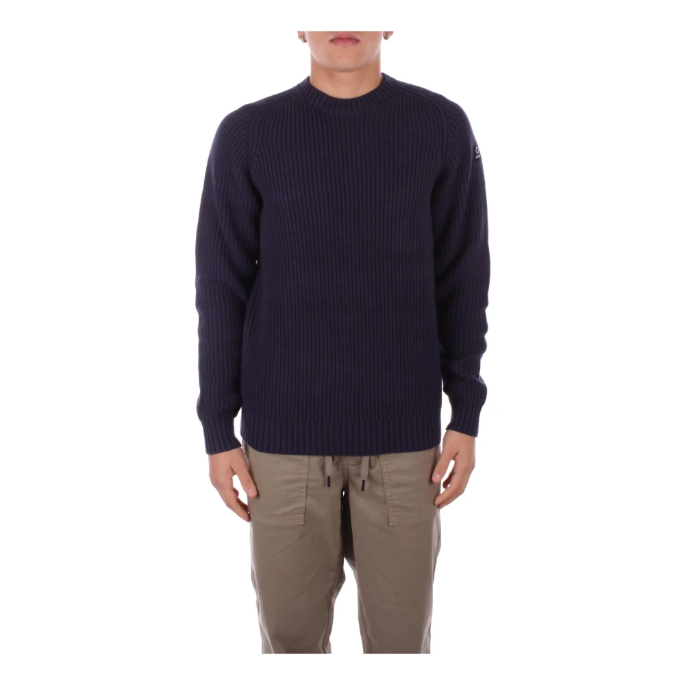 Suns Logo Sweater Regular Fit Katoen Acryl Blue Heren