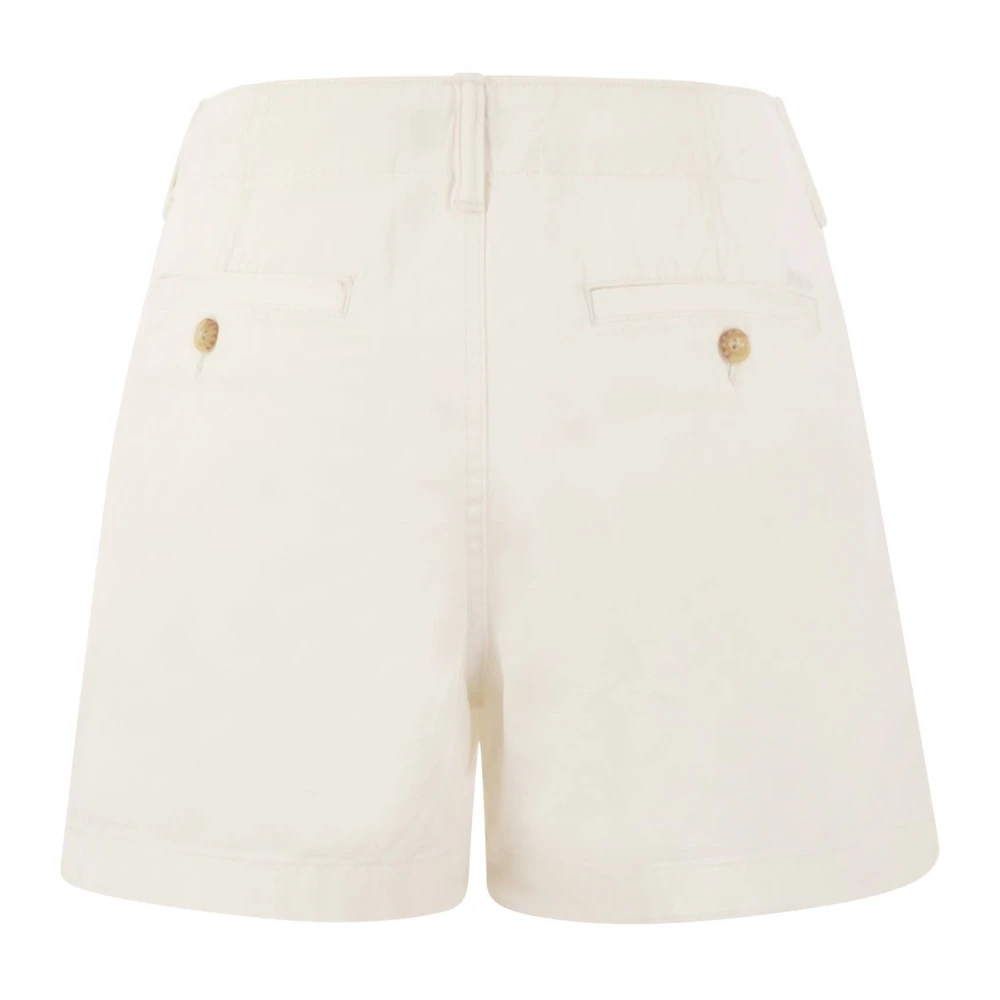 Ralph Lauren Twill Chino Shorts White Dames