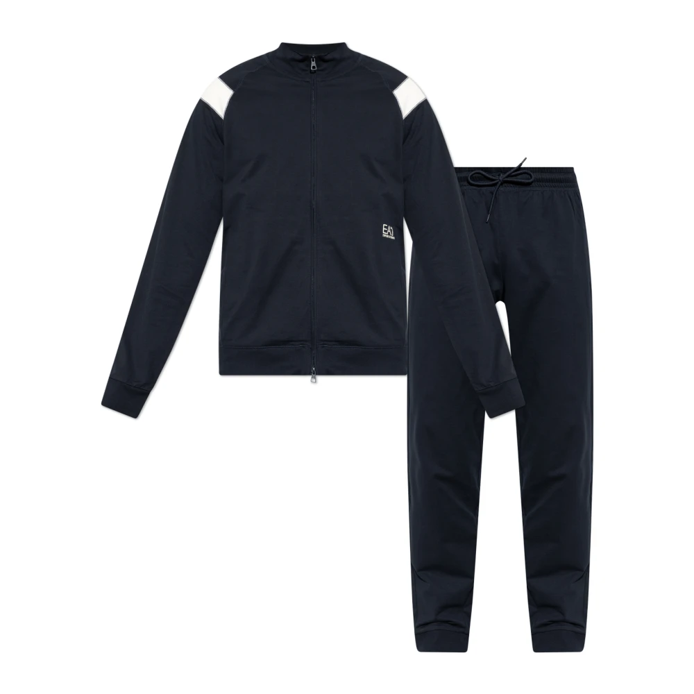 Emporio Armani Ea7 Uomo Blu - Core Identity Cotton Tracksuit - Sport - M