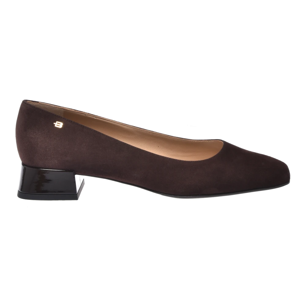 Baldinini Women's Brown Suede And Patent Leather Court Pump - Pumps - 5 Uk - Shoes