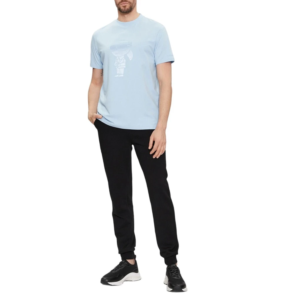 Karl Lagerfeld Crewneck T-Shirt Blue Heren