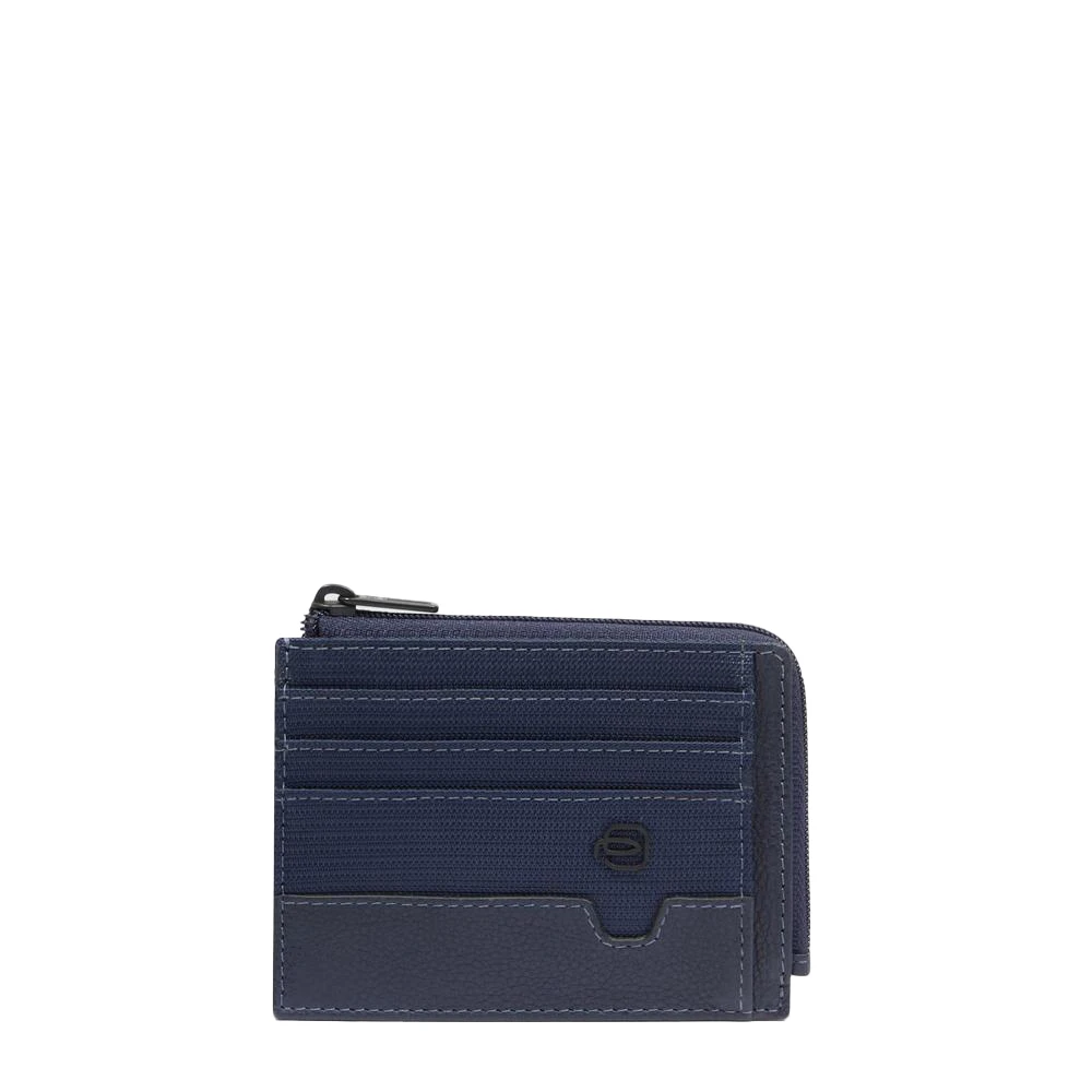 Piquadro Homme Bleu Accessoires, Taille: One Size Porte-Monnaie Zippé Avec Porte-Documents