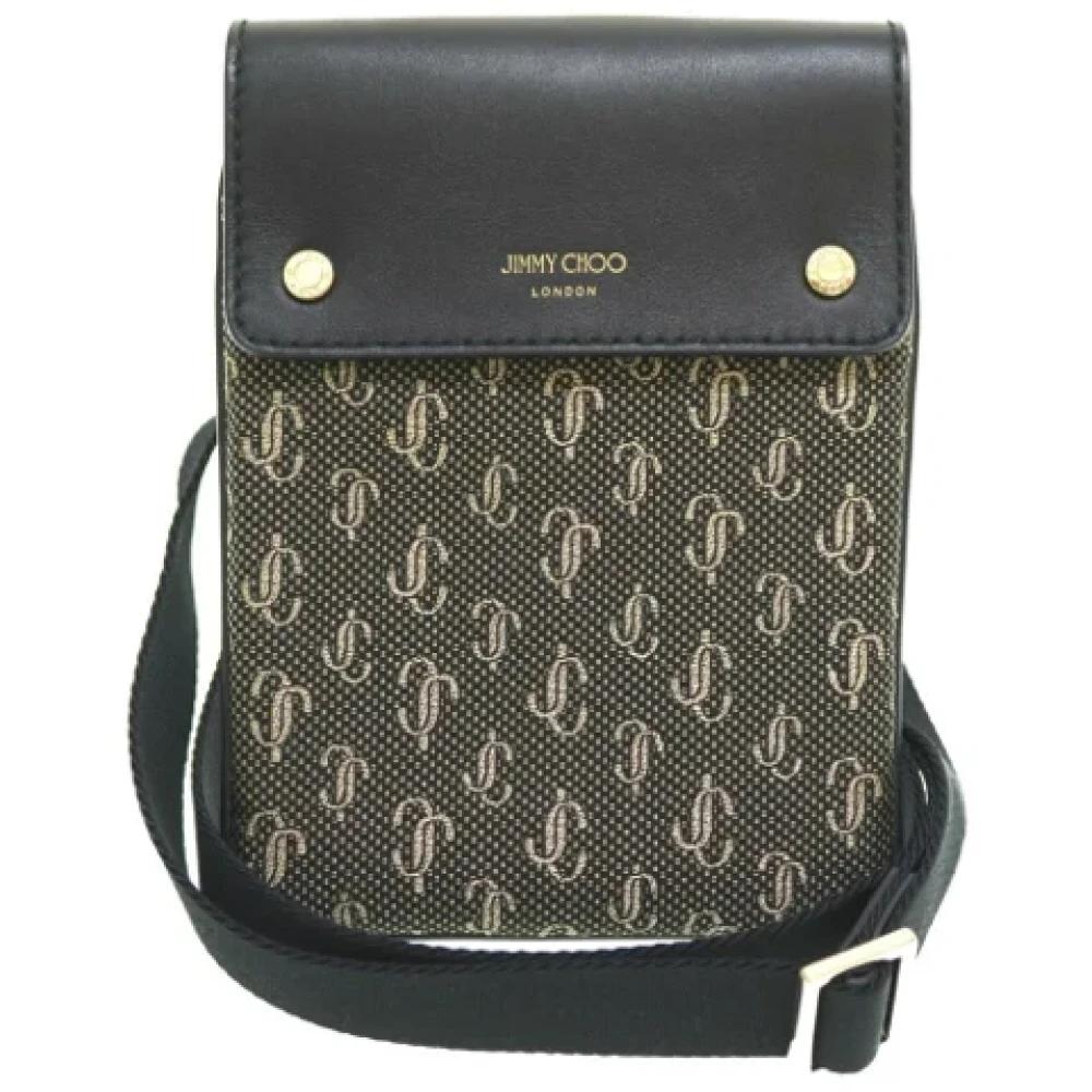 Jimmy Choo Pre-owned Fabric shoulder-bags Brown Dames