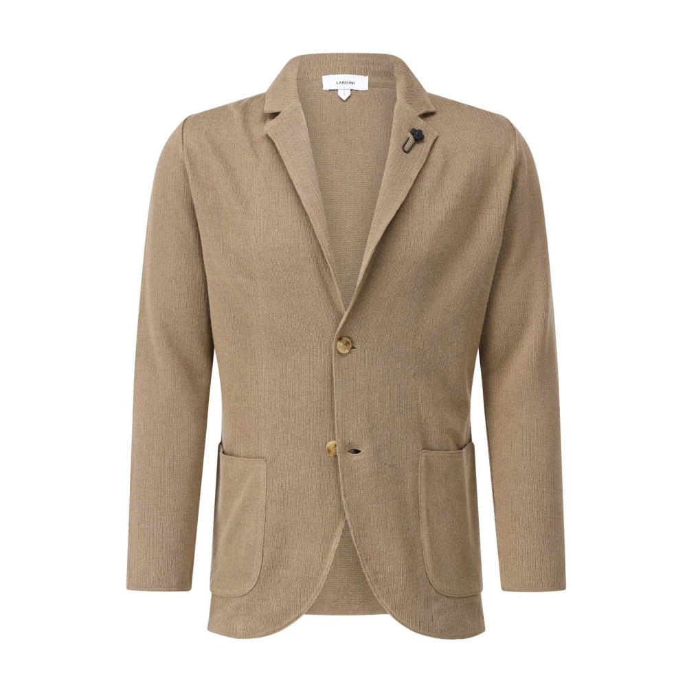 Lardini Linnenmix Vest Brown Heren