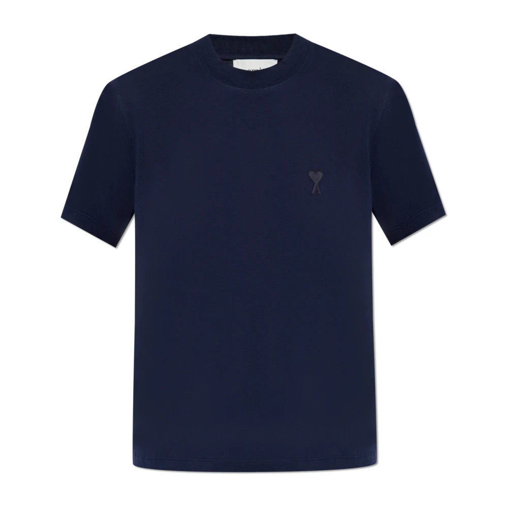 Ami Paris T-shirt met logo Blue Dames