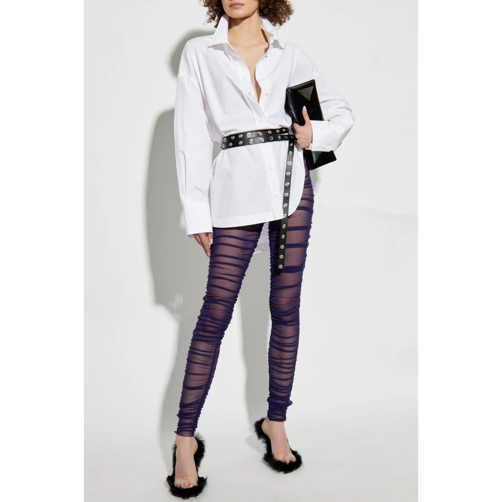The Attico Gedrapeerde broek Purple Dames