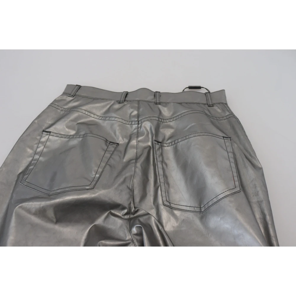 Dolce & Gabbana Hoge Taille Skinny Broek Gray Dames