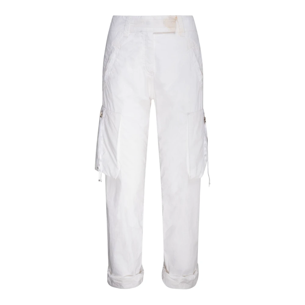 SPORTMAX Cargo Broek Wit met Zakken White Dames