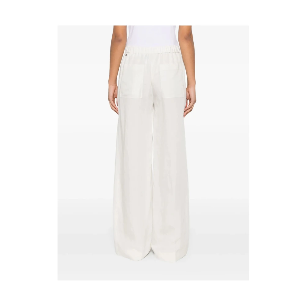 Calvin Klein Witte broek met knoopsluiting en zakken White Dames