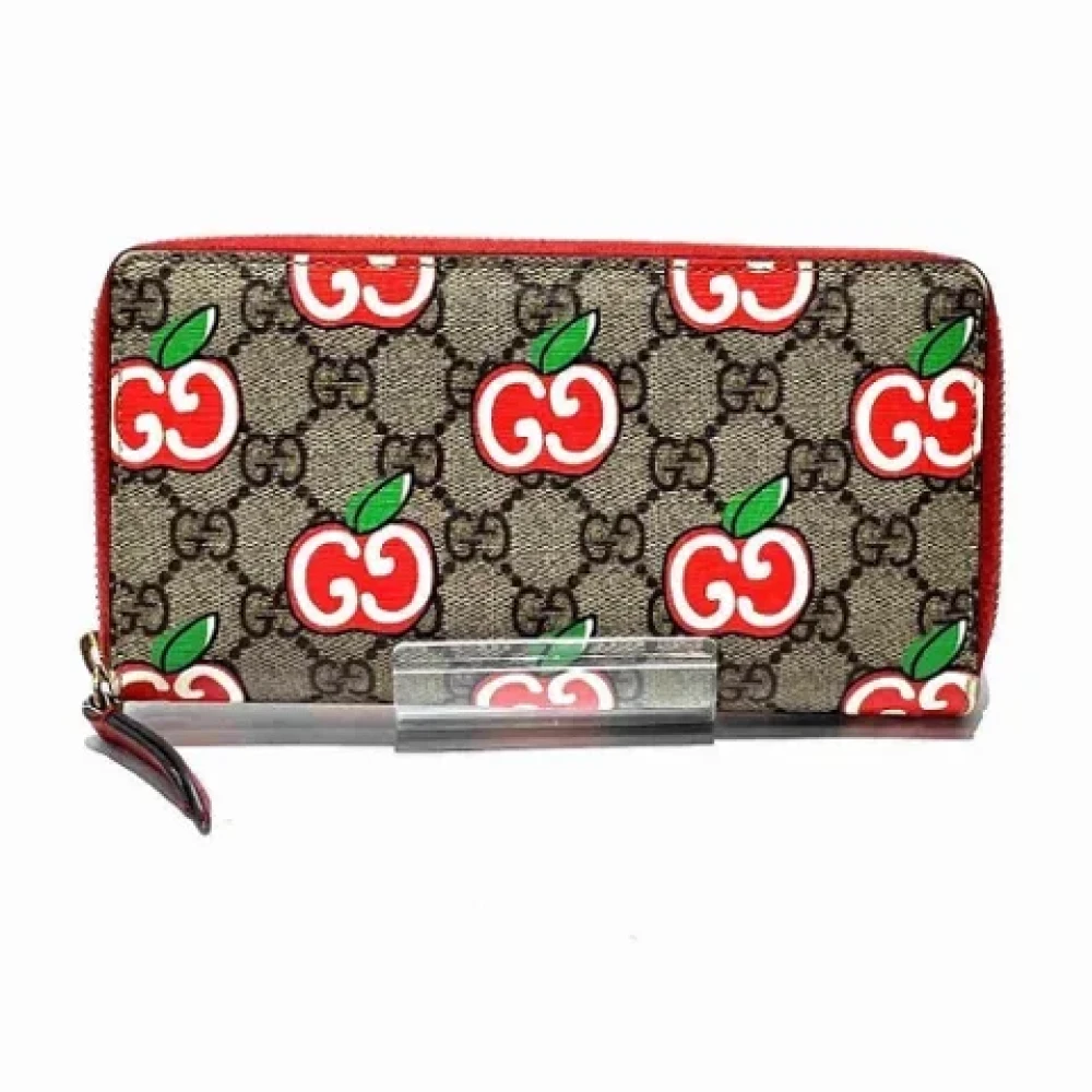 Gucci Vintage Pre-owned Canvas wallets Beige Dames