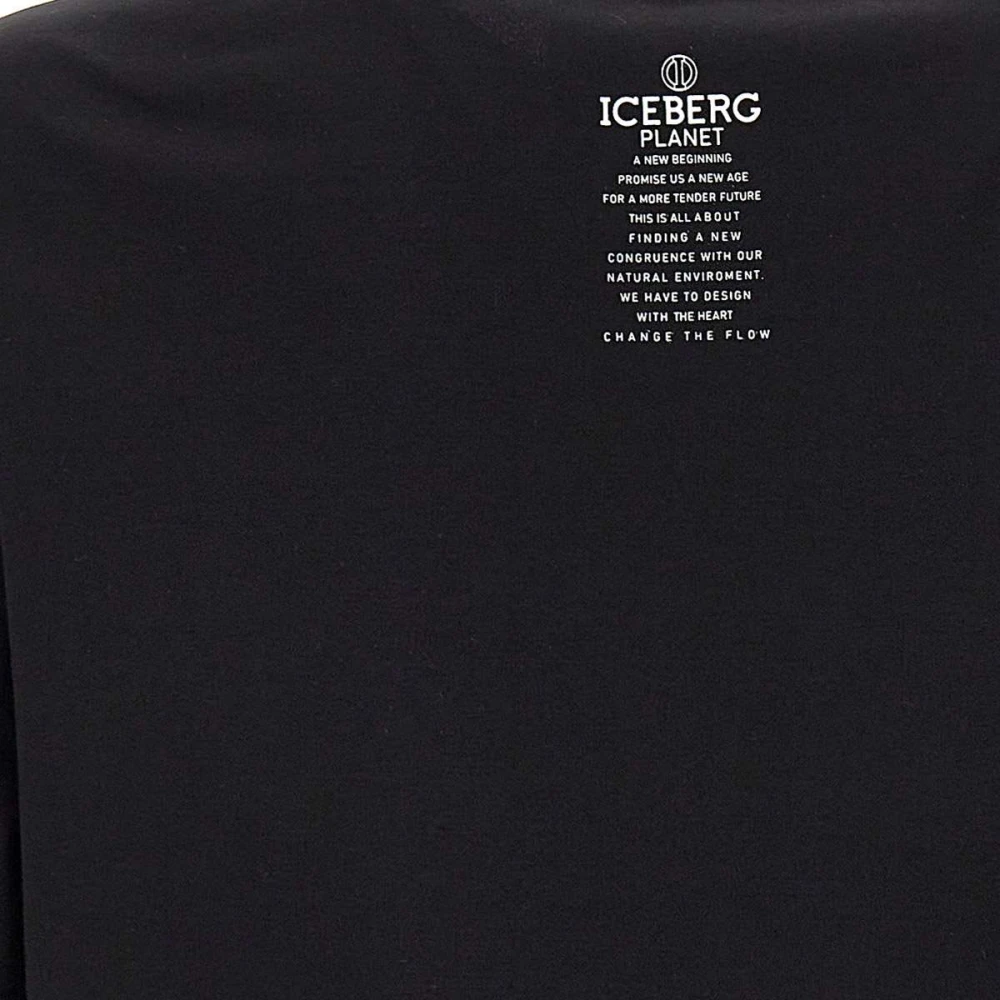 Iceberg Zwarte Katoenen Heren T-shirt Black Heren