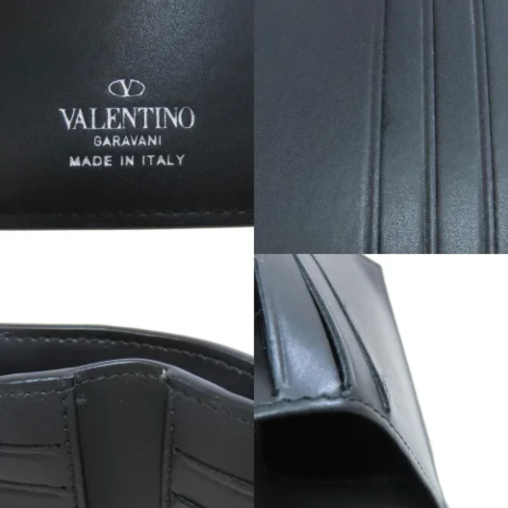 Valentino Vintage Pre-owned Leather wallets Black Dames