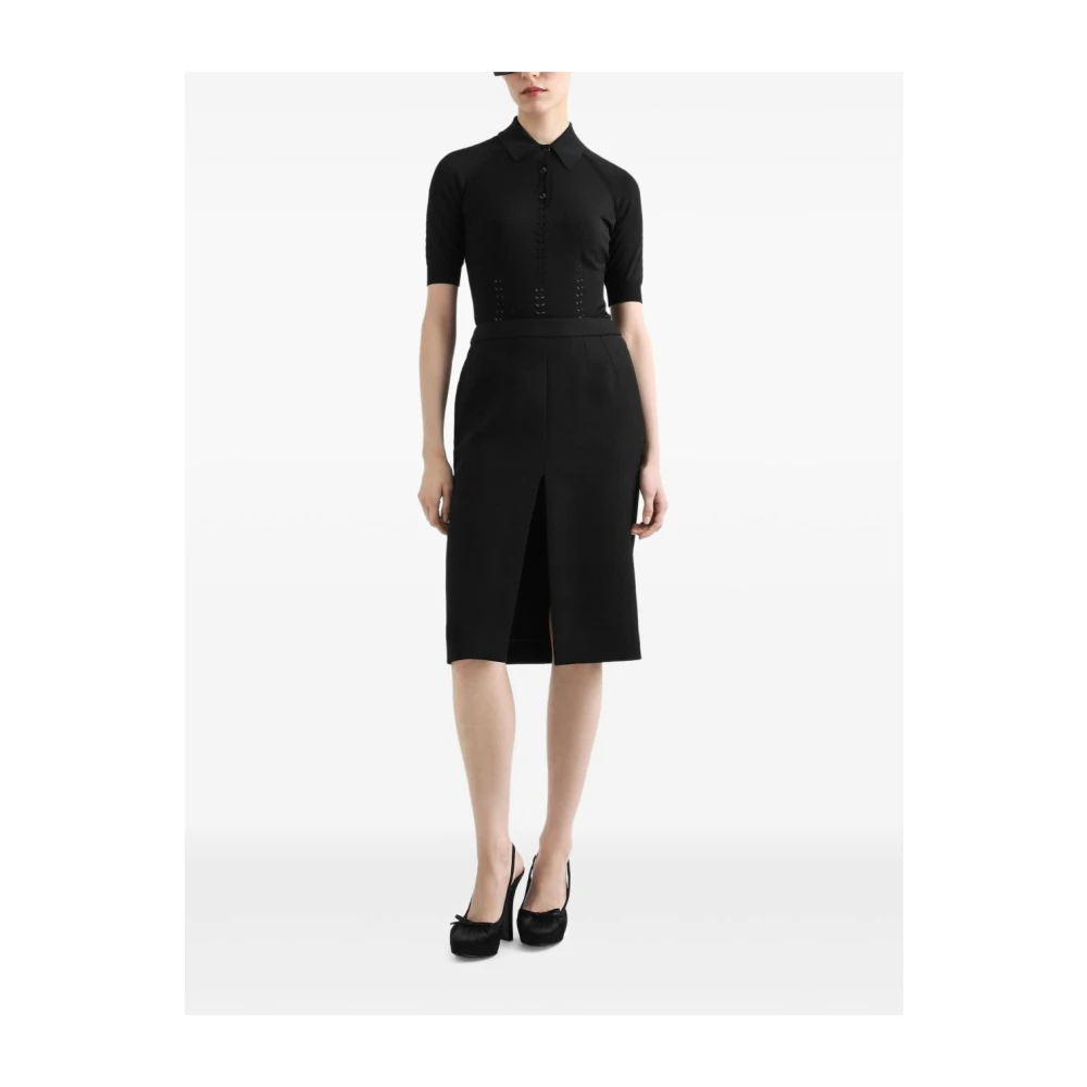 Dolce & Gabbana Zwarte Polo Sweaters voor Mannen Black Dames