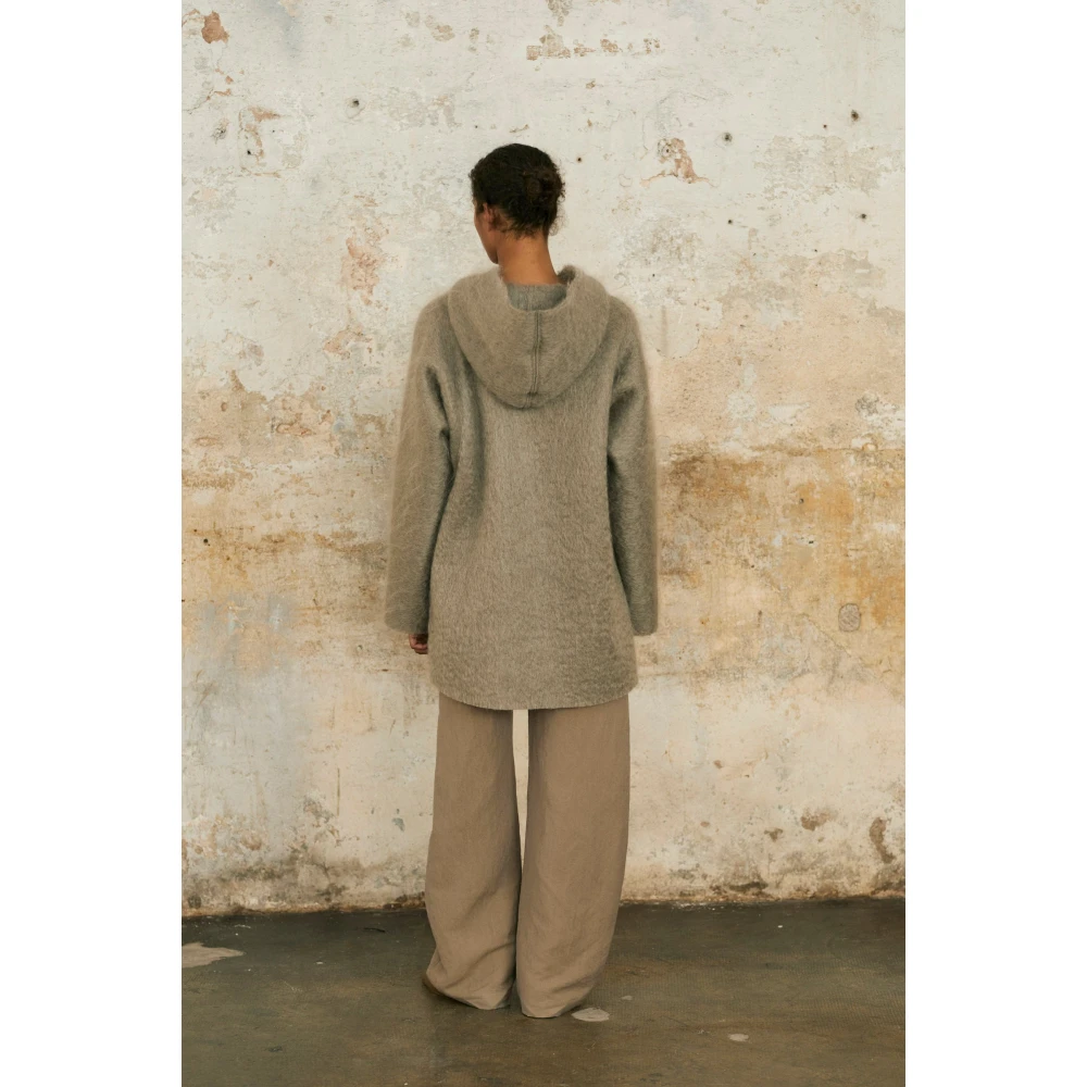Cortana Ciel grijze mohair hoodie Gray Dames